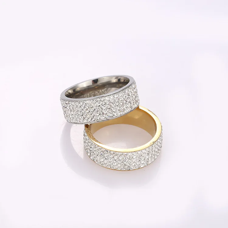 

Dainty unisex custom stainless steel unisex wholesale jewelry silver women diamond ring
