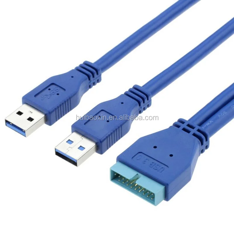 Usb 3.0 20 Pin Internal Cable 2 Port Usb 3.0 A Female To 20 Pin Header