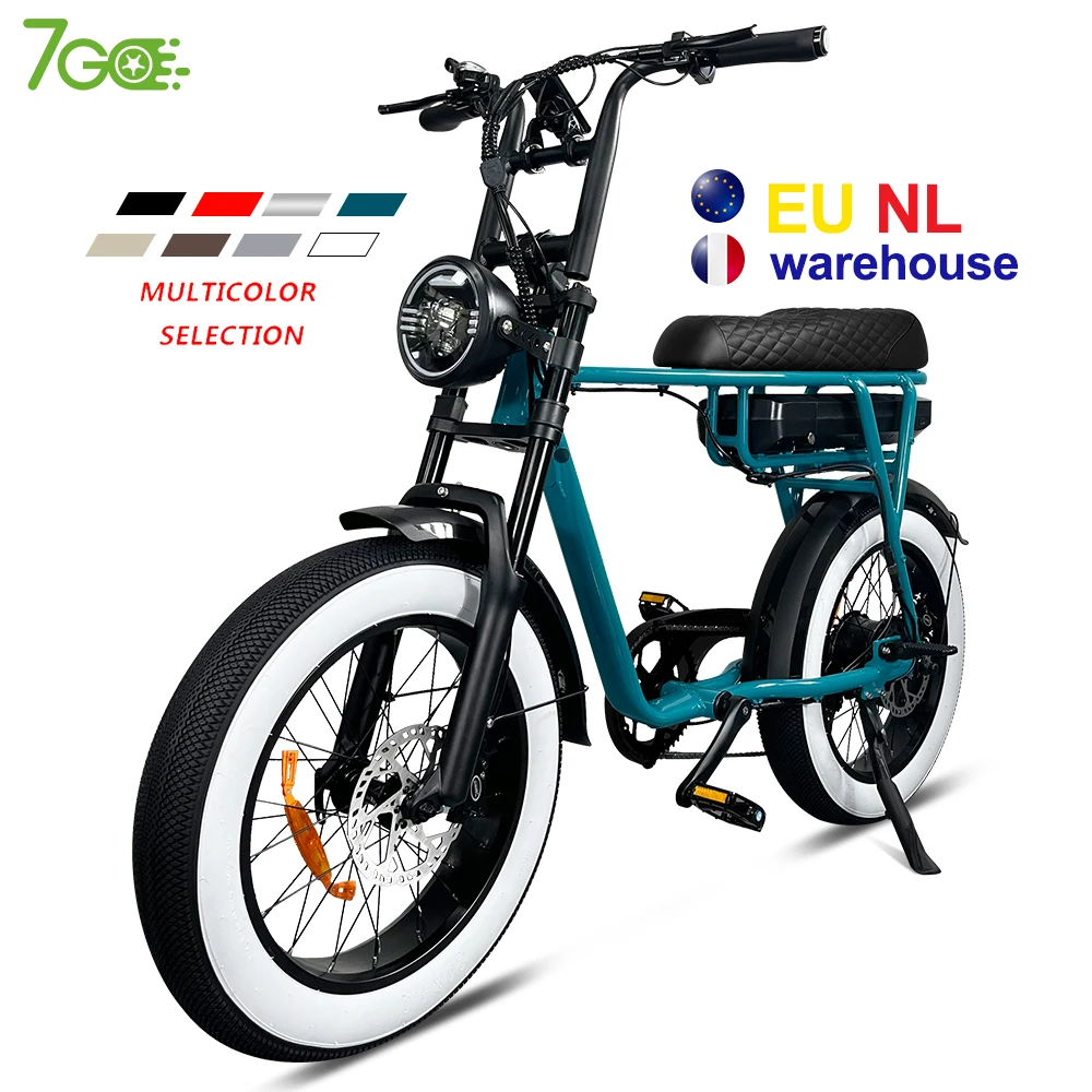 

7Go EB4 EB2 Drop shipping e-bike EU USA warehouse retro Electric bicycle 48V 500w/1000w urban electric fat tire bike