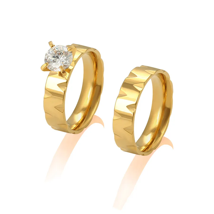 

R-115 xuping jewelry Saudi Arabia High Quality Simple Fashion Diamond 24K gold plated Engagement Ring