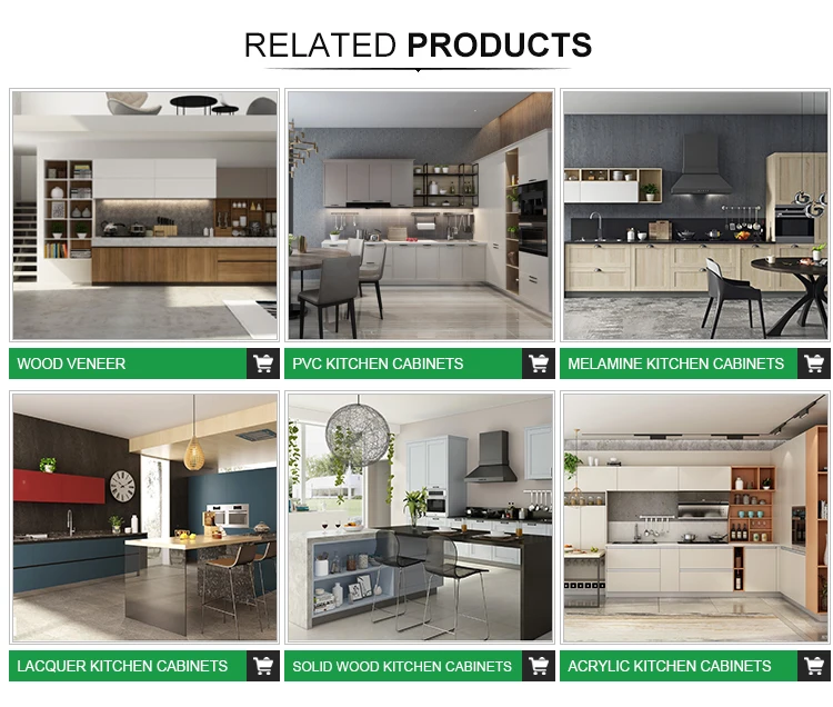 Customised Modern High Glossy Pvc Kitchen Furniture