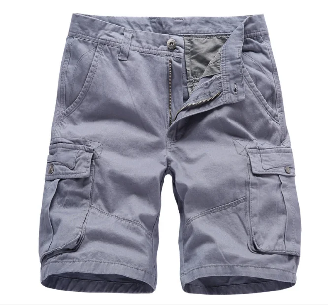 

100% Cotton Men's gym shorts Summer running sportwear for man Cargo shorts Mens workout shorts