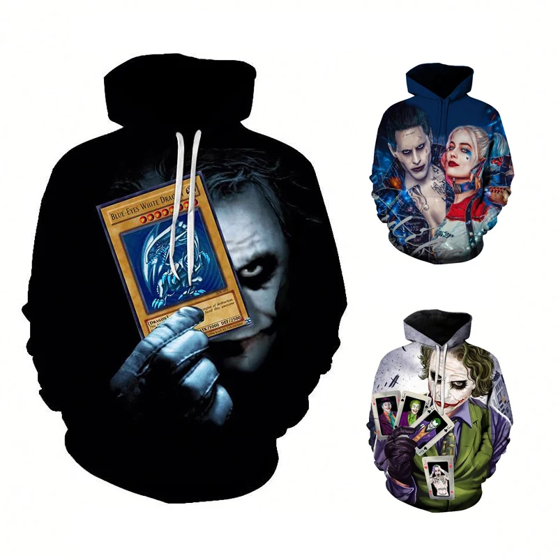 

Joker Hoodie 3D Printing Hoodies Male Casual Funny Tracksuits Tops Custom Hoodie Printing Streetwear Hooded, Customized color
