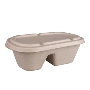 New Design Biodegradable Compostable Bagasse Pulp Packaging Food Container