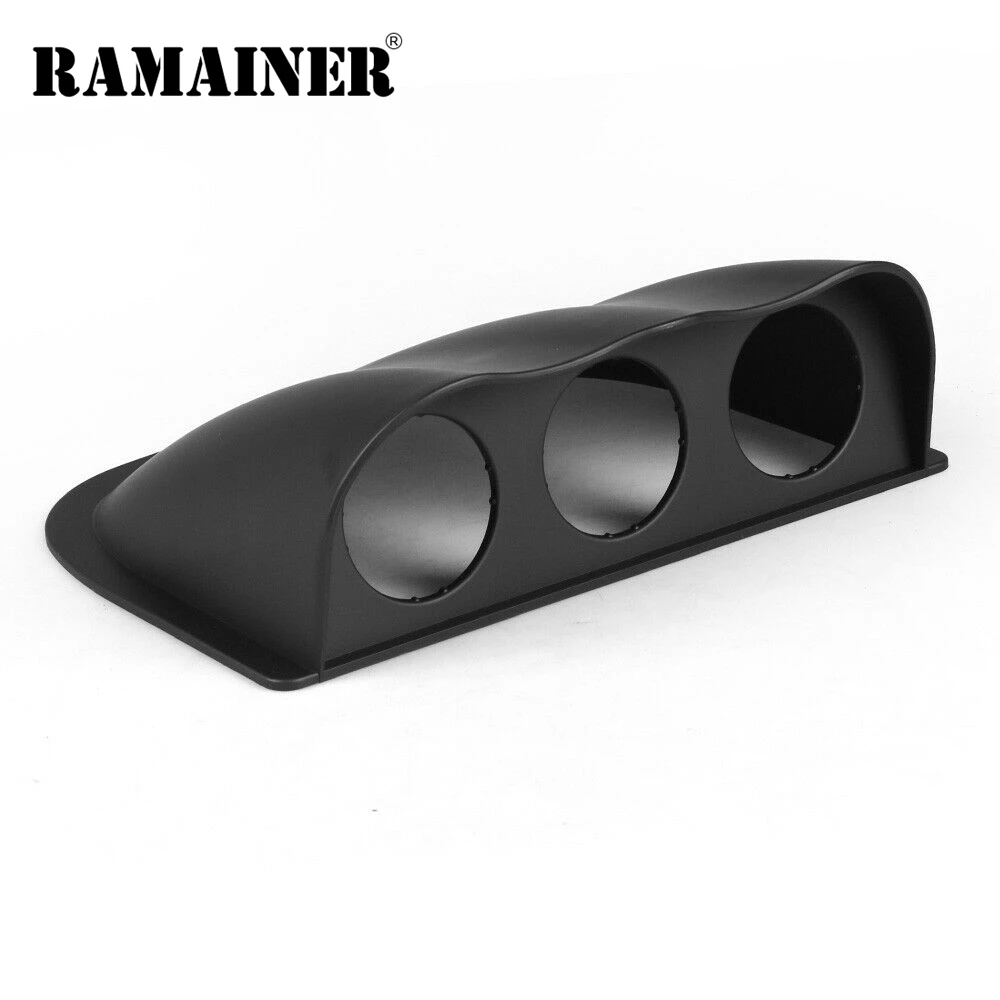 Ramainer 2'' 52mm Car Triple Dash Gauge Meter Pod 3 Hole Dashboard Mount Holder Cup Racing Gauge