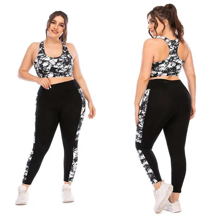 

Women Plus Size Sleeveless Yoga Gym Sports Sets, As pitures/customized colors