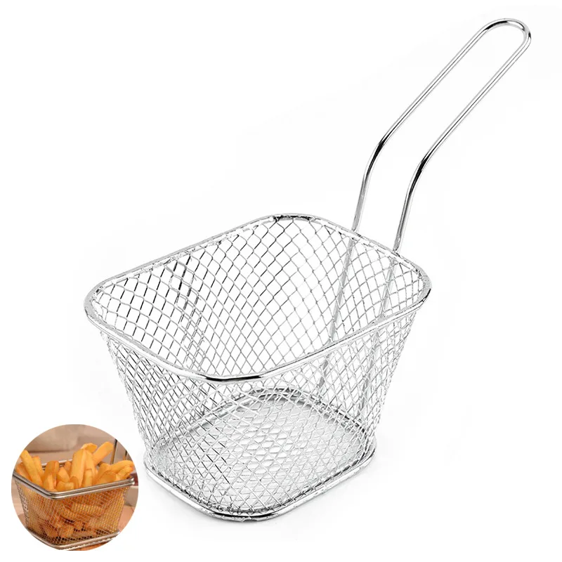 

BPA Free Reusable Multifunction Square Fryer Baskets Mini French Fry Basket, Custom