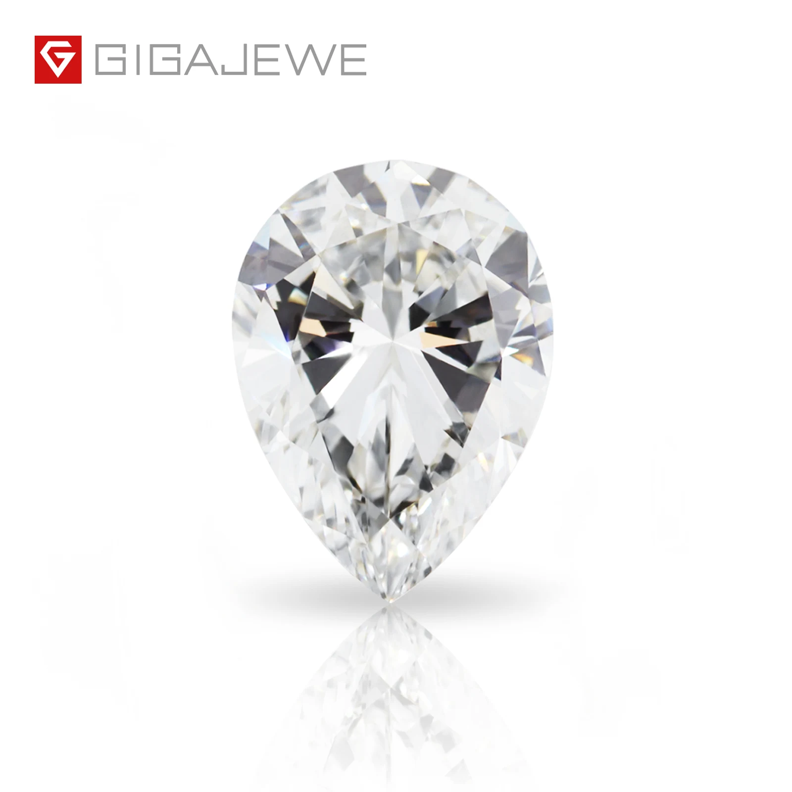 

GIGAJEWE White Colors Pear Cut 6.5mm 1 Carat Large Size Diamant Rough with IGI Certificate CVD Diamond Poloshed