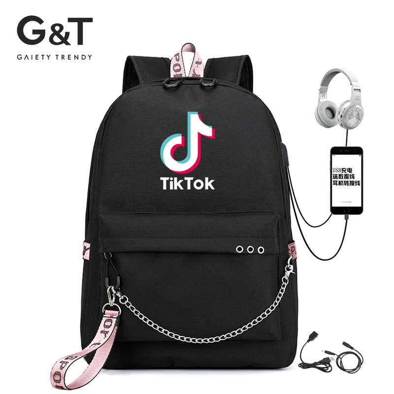 

G&T fashion designer custom waterproof tiktok collage school bag for girls