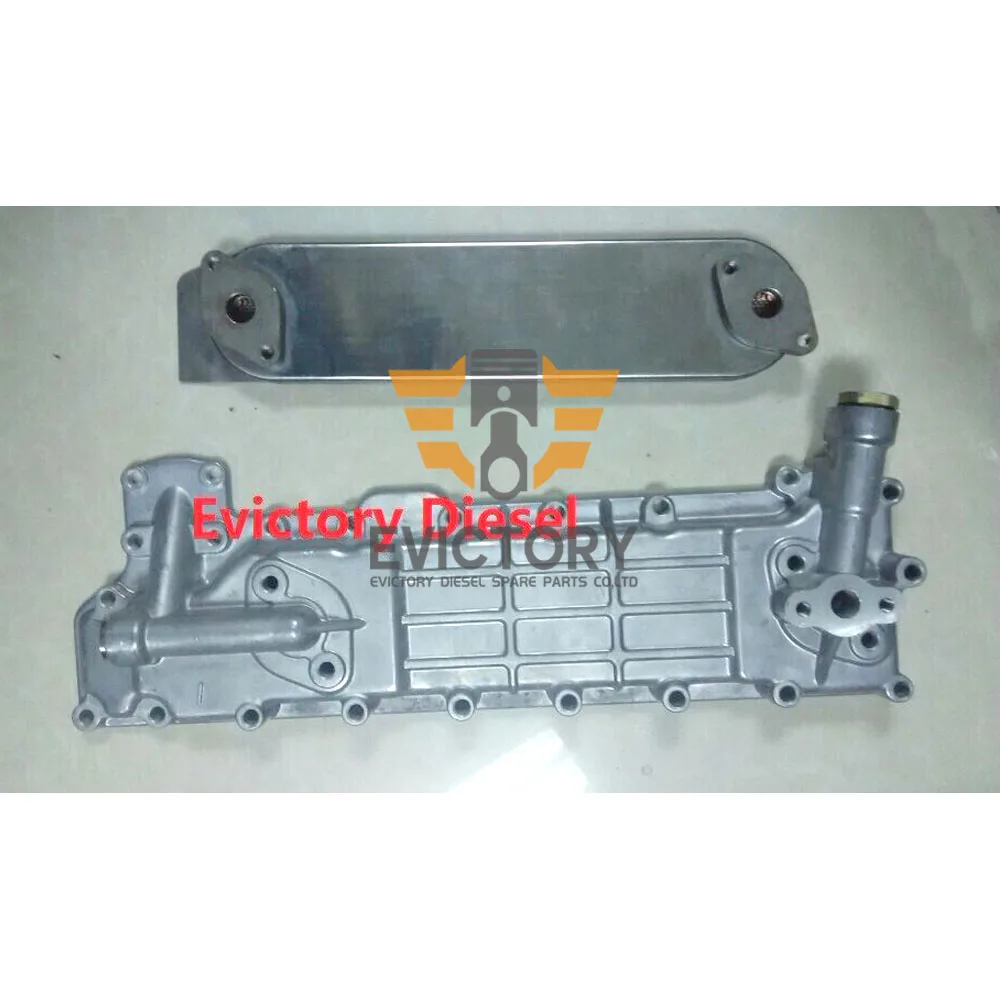 

For Isuzu excavator diesel parts 6BD1 6BD1T oil cooler core and cover assy