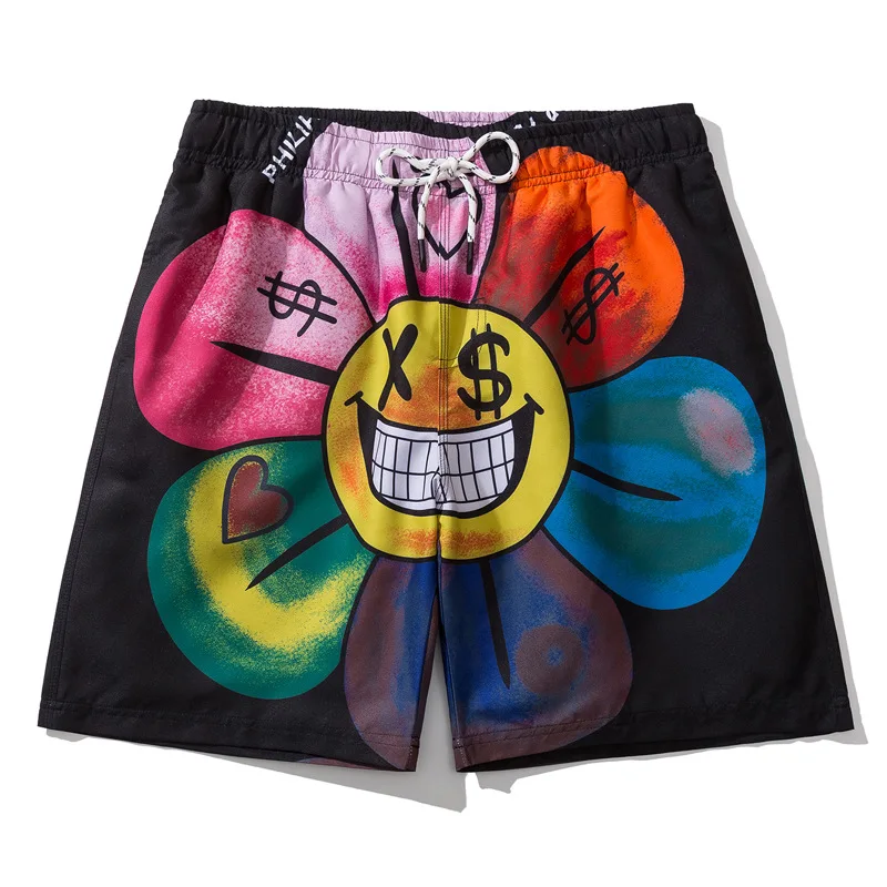 

Men designer swim Summer Full Printing Polyester Cotton Beach Shorts For Men, Custom colors