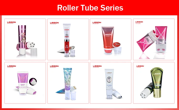 New product plastic cosmetic facial cleanser vibrating massage roller ball tube packaging
