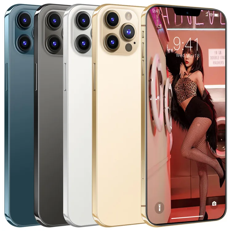 

Higher camera luxury shenzhen sublimation wholesale lots cell i 12 pro max mobile phones 2022 model, Black blue white gold