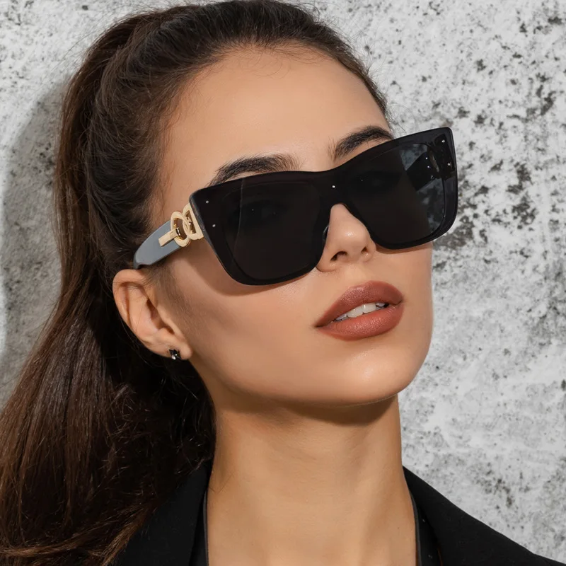 

Plastic Brand luxury ladies vintage Fashion square small cat eye frame sun shades2022 leopard sunglasses for women, Choice