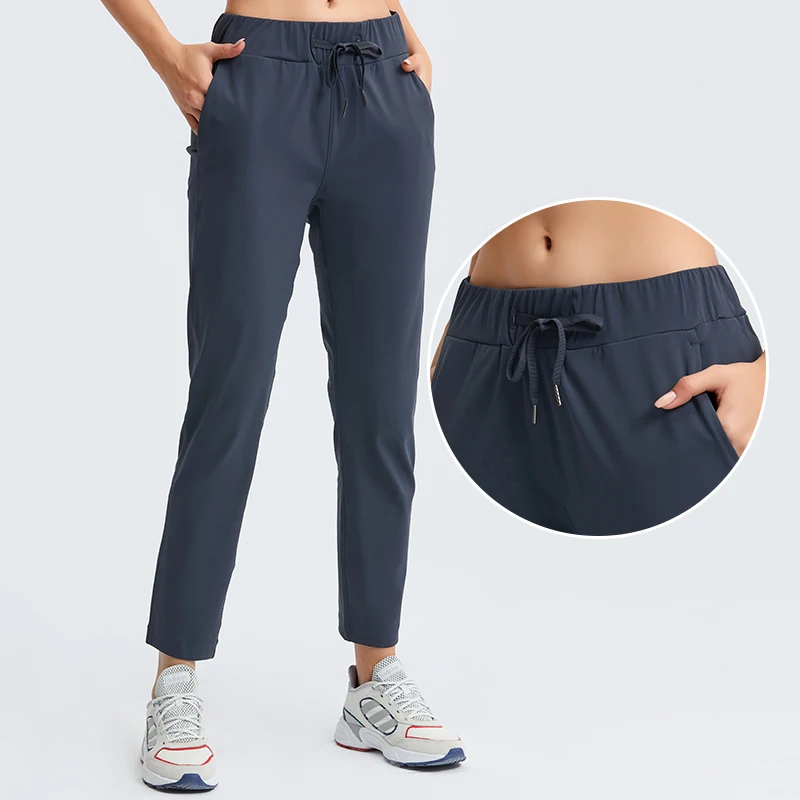

Quick Drying Jogger Pants Women Lightweight Sweatpants Drawstring Elastic Waistband Plain Sweatpants, Blue,grey,black,green