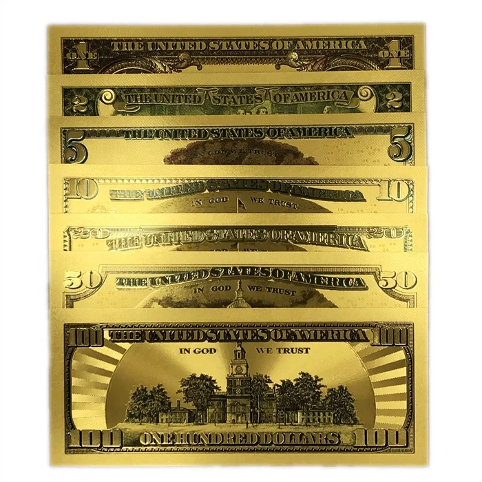 
GS-18203 PET Gold Dollar Bill High Quality Gold Banknote For Special Gift 