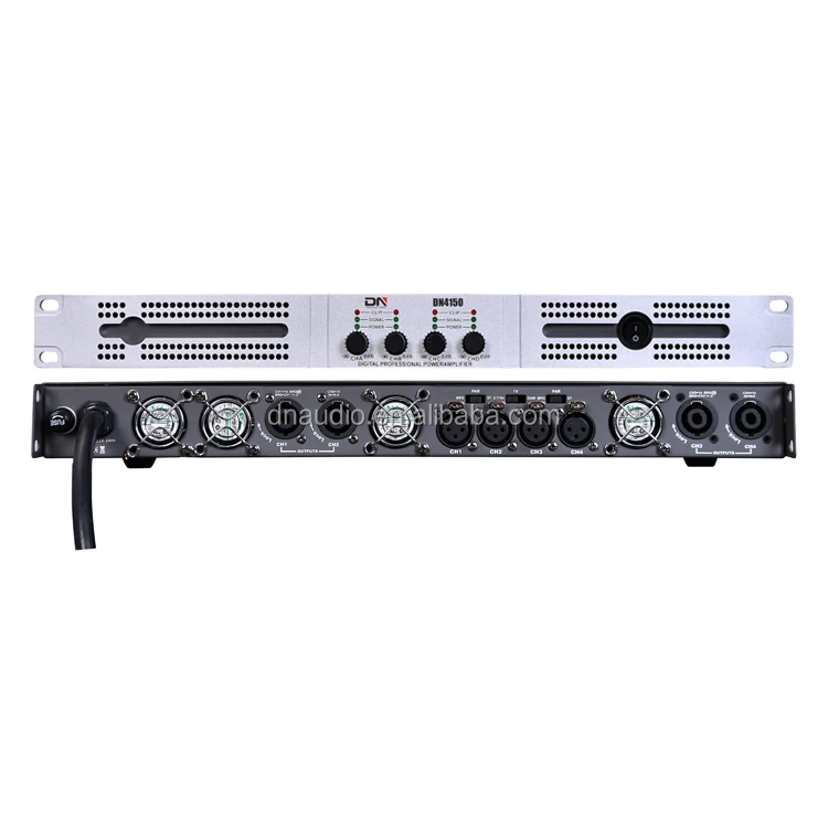 

DN4150 Class D 1U 1500w 6000w 4 ch four 4 channel stereo audio PFC digital professional amplifiers power