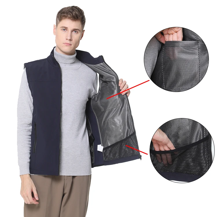 

Adjustable Sleeveless Heated Jackets 5V Heated Vest USB Charging for Men, Navy,dark gray
