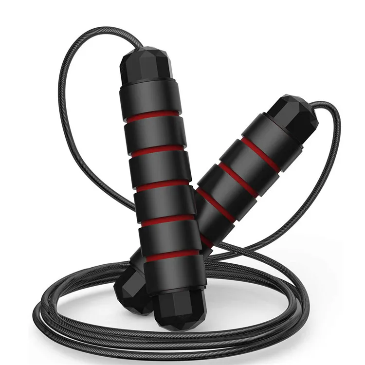 

High Quality Steel Wire Jump Rope Customized Logo Sports Exercise Foam Handle Weighted Speed Steel Wire Jump Rope