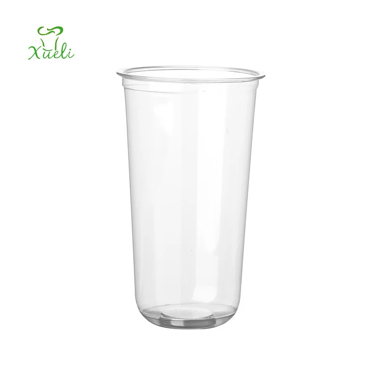 

Fashional design U shape pet plastic disposable take away plastic cup ice cream beverage packing PET cups, Customized color