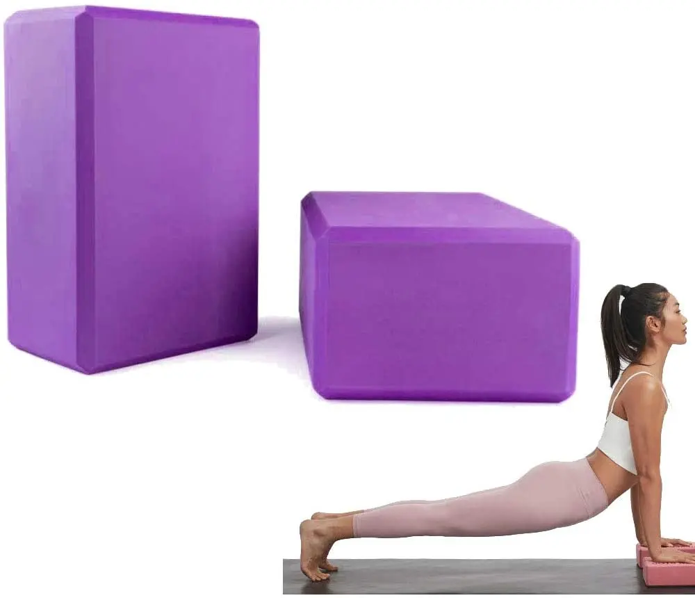 

Eco friendly body building high density comfortable soft custom thick EVA Foam yoga blocks, Pink, purple, blue, etc