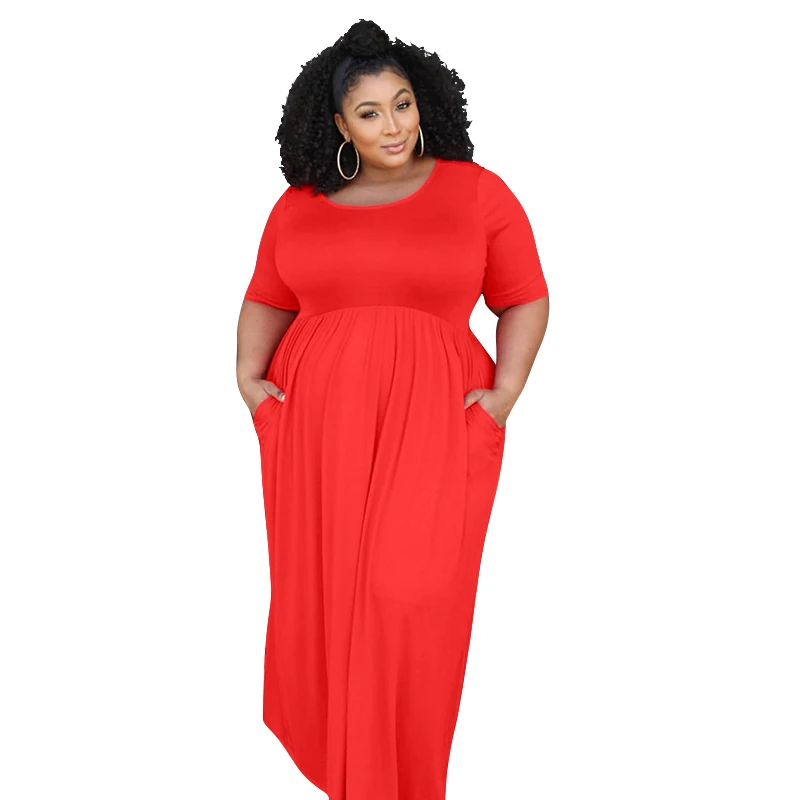 

New Design Wholesale Plus Size Women Clothing Fashion Long Maxi Plus Size Dress