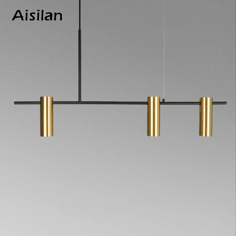 gold copper brass luxury Nordic modern design adjustable ceiling chandelier lamp led pendant spot light
