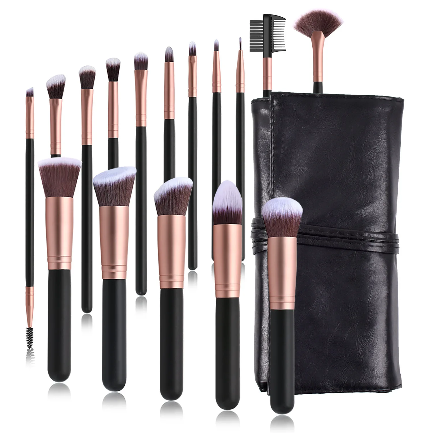 

16PCS Matte Golden maquillaje custom make up brushes private label makeup brush set