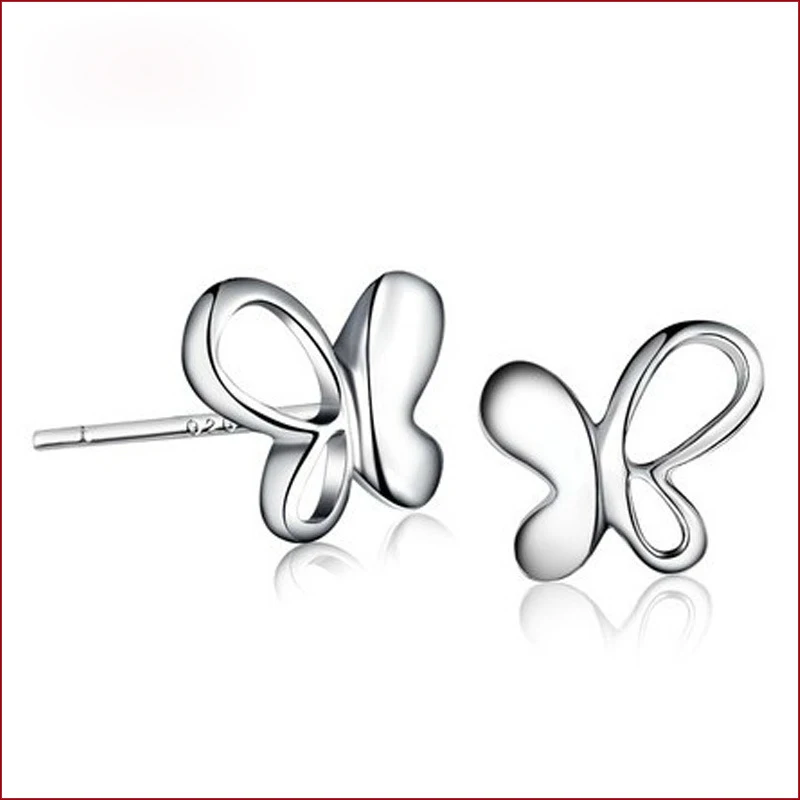 

Manufacturer Butterfly Earrings Korean Version Retro European and American Jewelry Women's Personality Silver Plated Earrings