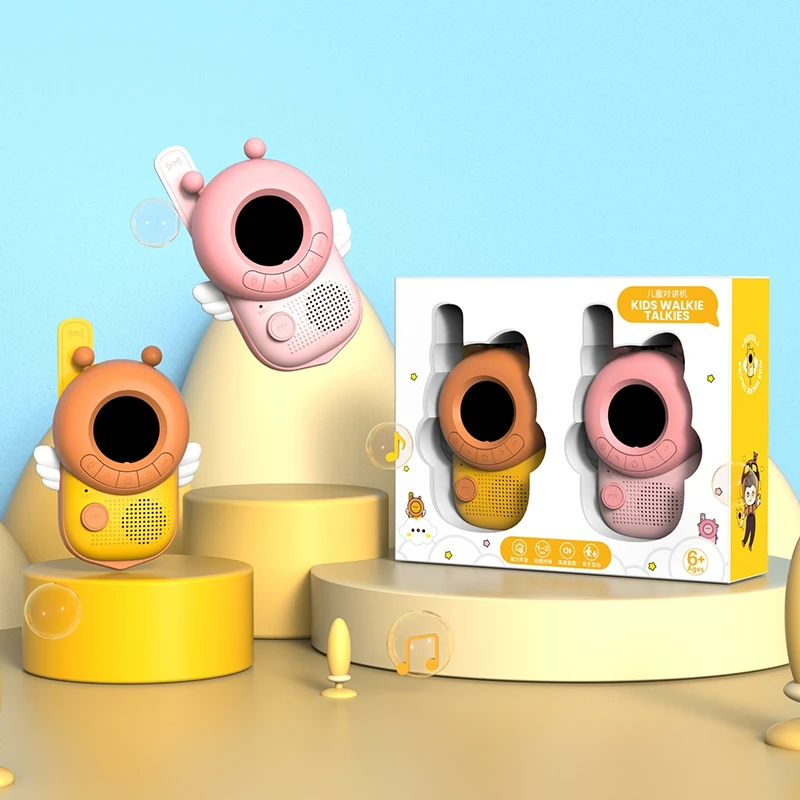 

Wholesale Toys Gift 3KM Distance Interphone Rechargeable Kids Long Range Walkie Talkie, Orange+ pink