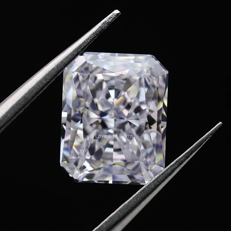 

In stock 5A+ white cubic zirconia Radiant Iced Crushed Cut Octangle shape loose cz cubic zirconia stones