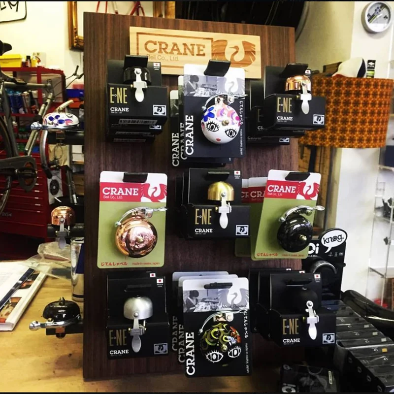 Crane Ene Bell Co Japanese Unique Chrome Plated Bicycle Small Brass