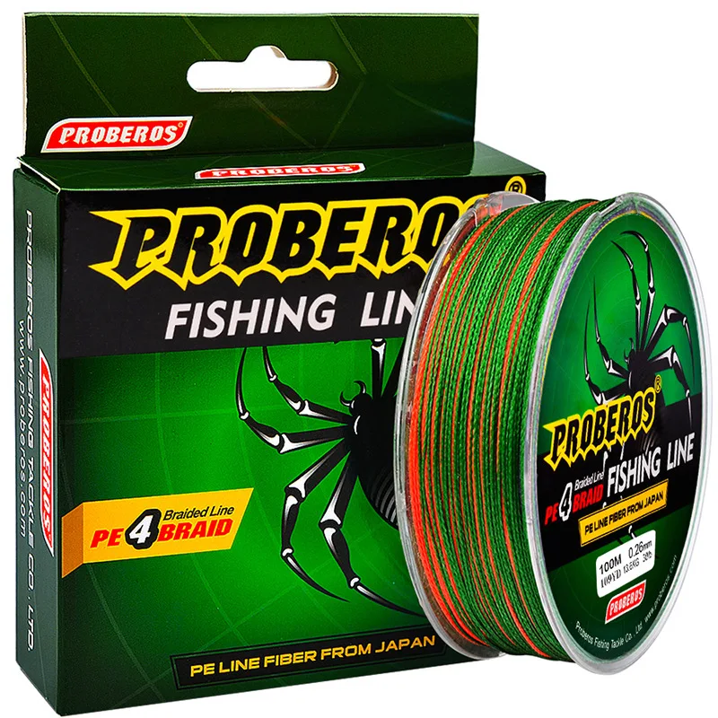 100M 4 Strands 6-100LB PE Braided Fishing Wire Multifilament Super Strong Fishing Line Japan Multicolor sea Floating Fish, Green
