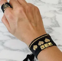 

2019 fashion hot custom Miyuki beaded bracelet personality rivet bracelet female neutral