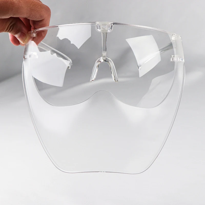 

New Design Double Sided One Piece Anti Fog Sunglasses Oversized Transparent Glasses Visors Protection Face Shield, Contact us