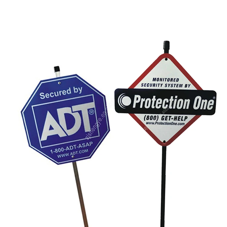 American Custom Adt Reflective Home Security Yard Sign With Stake Buy