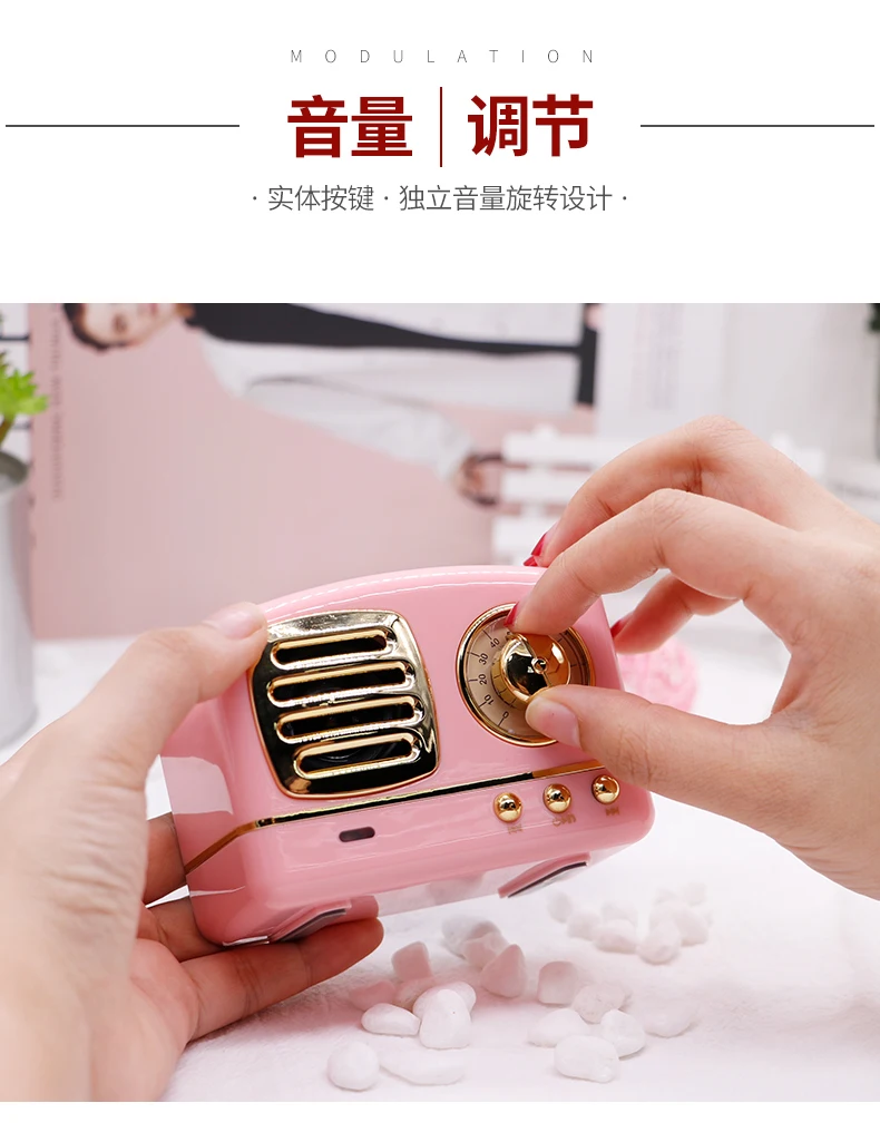 Newly designed professional mini retro trendy portable wireless blue tooth outdoor home theater christmas speaker waterproof - ANKUX.COM