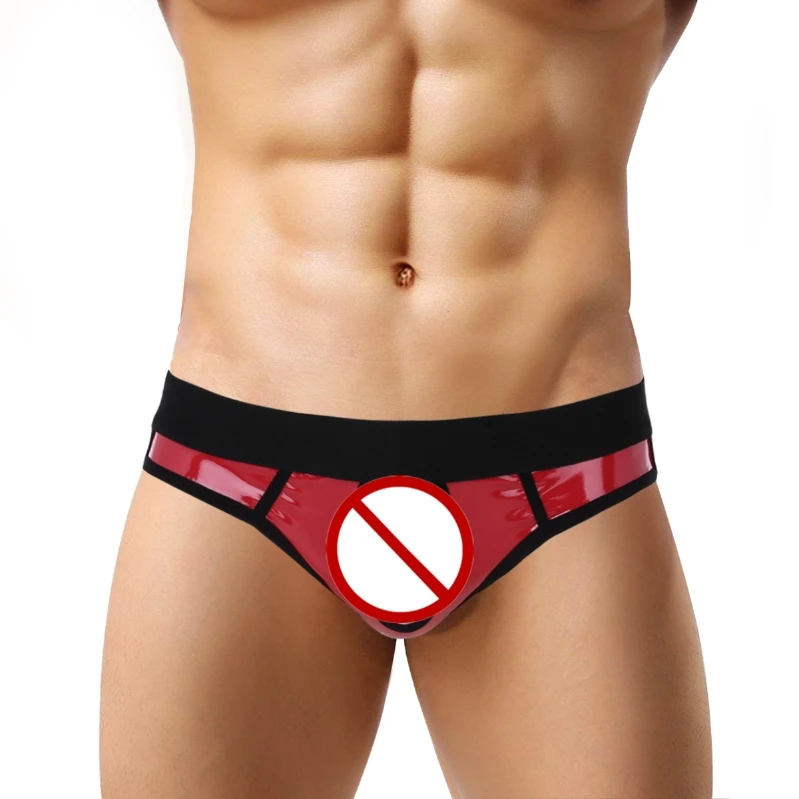 

iEFiEL Mens Sexy Briefs Underwear Low Rise Underpants Gay Open Butt O Ring Jockstraps Men Wholesale Underwear