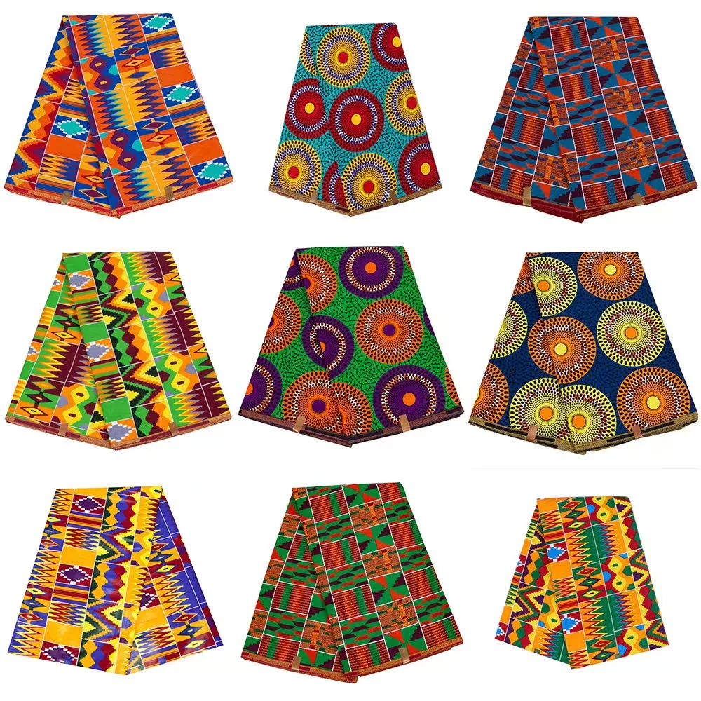 Factory Customize  African Ankara 2-side Printed Dutch Wax Fabric 100% Cotton Printed Cloth Fabric for Home Textile Dress Skirt