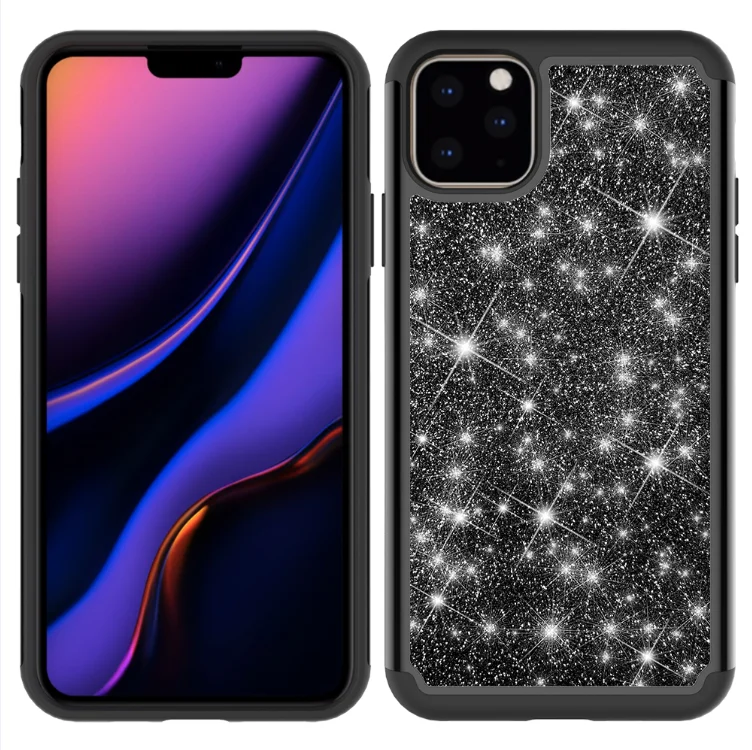 

For iPhone 11 luxury New Release PC+TPU Soft Diamond Phone Case for iphone 11 pro max, 8 colors
