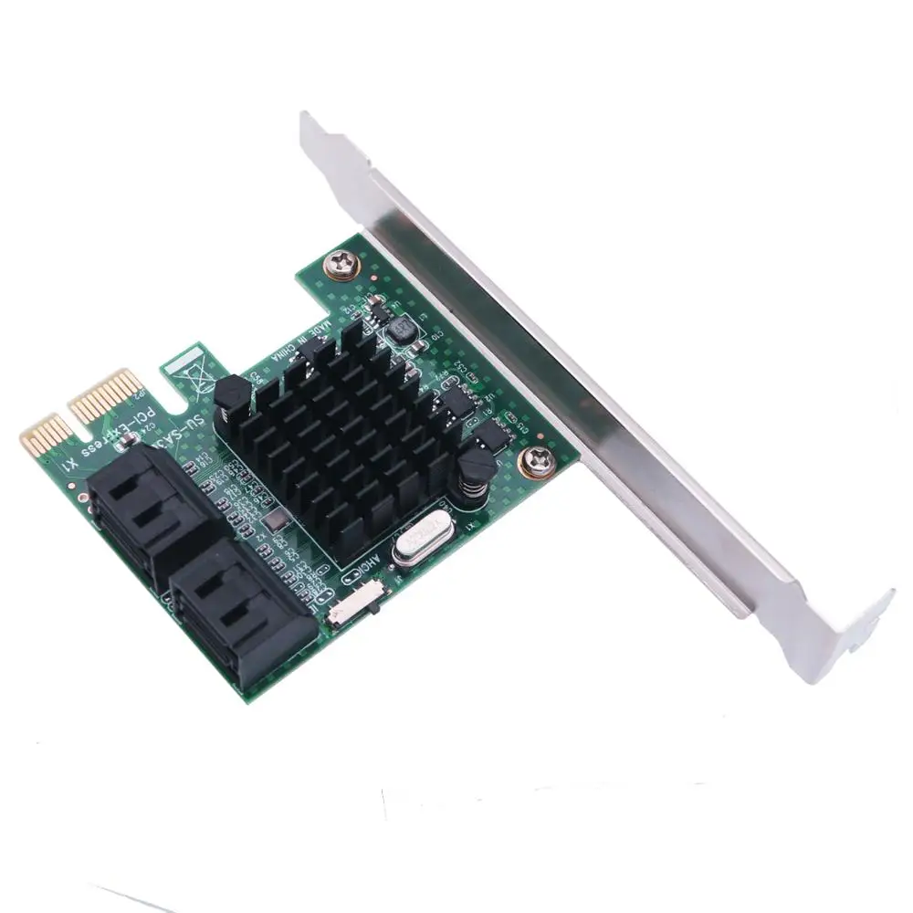 

4 Port PCI-E X1 Compatible with X4 X8 X16 Interface to SATA3.0 Expansion Graphic Card, Blue