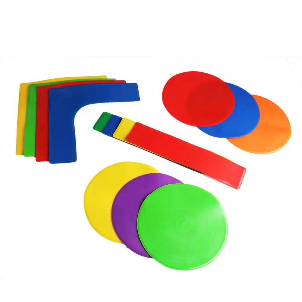 

Football Soccer Tennis Court Sport Flat Markers - Anti Slip Skid for Drills and Training