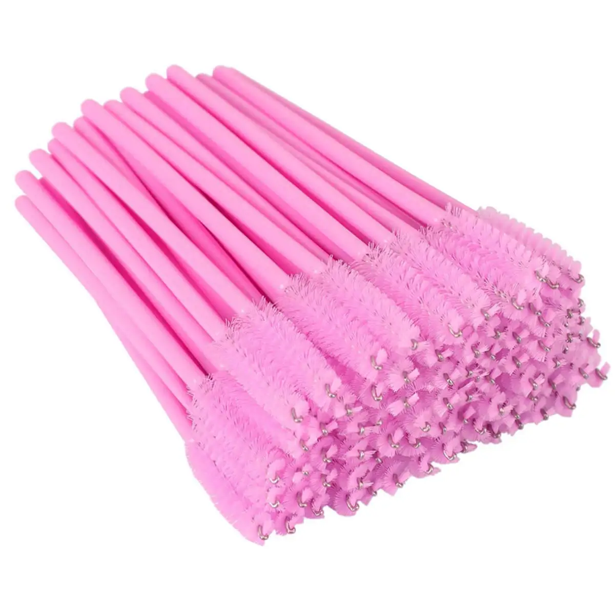 

Wholesale Eyelash Brush Lashes Disposable Mascara Eyelash Extension Brush Pink