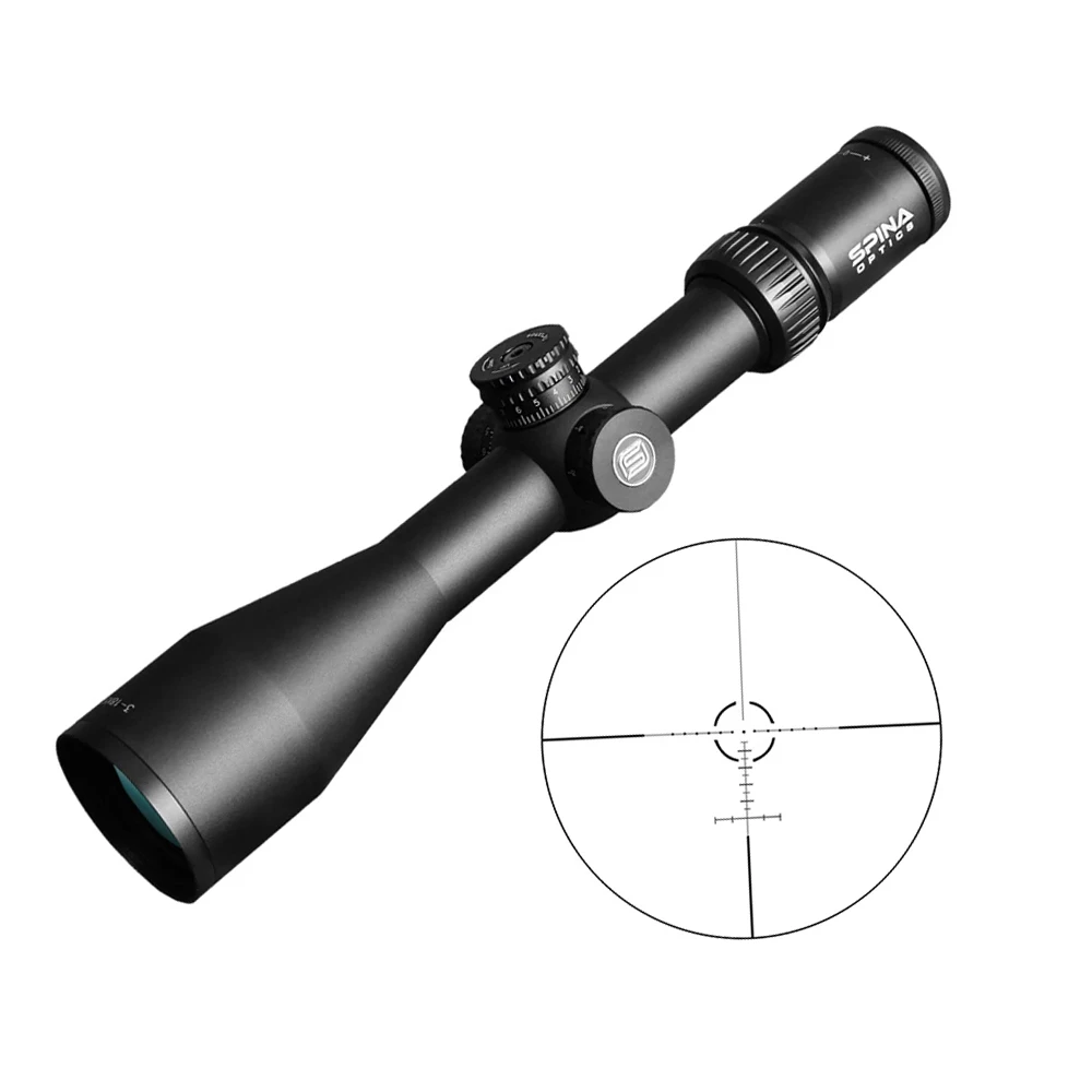 

SPINA OPTICS 3-18X50 SF Hunting Riflescopes Sight Side Parallax Glass Etched Reticle Turrets Lock Reset Shooting Scope, Black