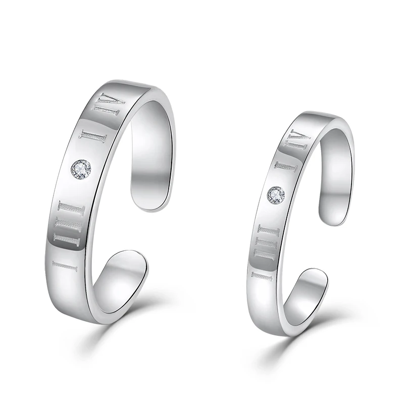 

Fashion Classic 925 silver ring Commemorative Ring for Couples wedding rings couple set