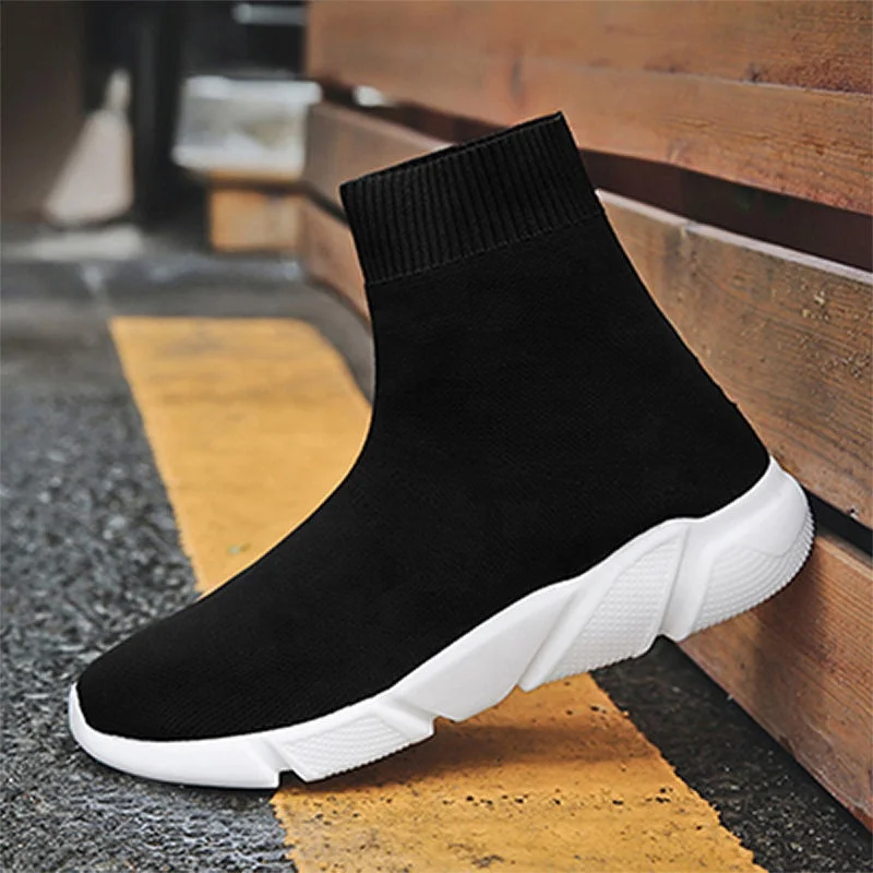 

Luxury Knit Fabric Sock shoes High-Top high cut running shoes blcg Sneakers for women and men, Customized color