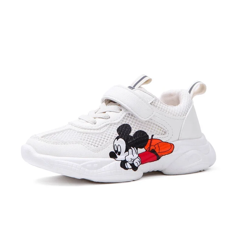 

robe mickey mouse enfant casual fashion children sneaker light breathable kids white sports shoes boutique baby, White/pink/green