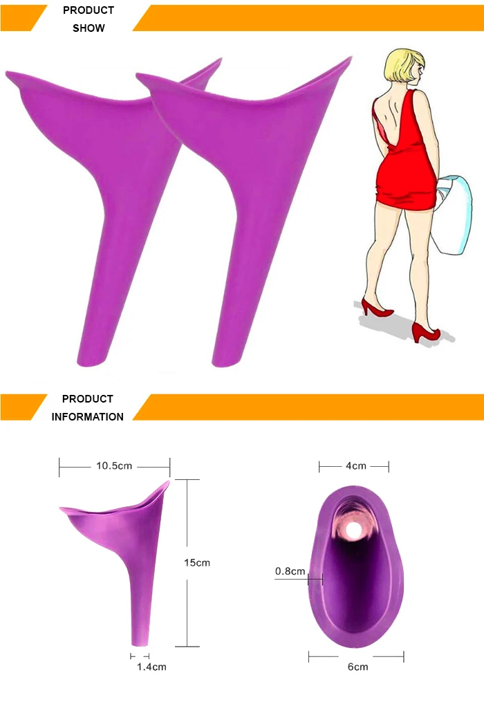Details about   Reusable Silicone Portable Urinal Women Female Travel Camping Go New Girl Stand 