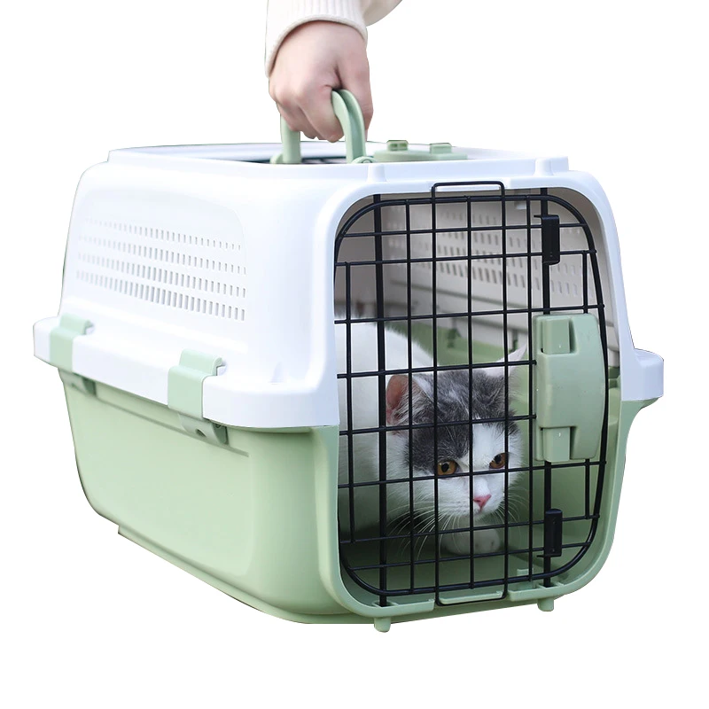 

Wholesale Pet Carrier Airline Approved Breathable Cages Cat Dog Plastic House Pet Cages, Green,purple,gray