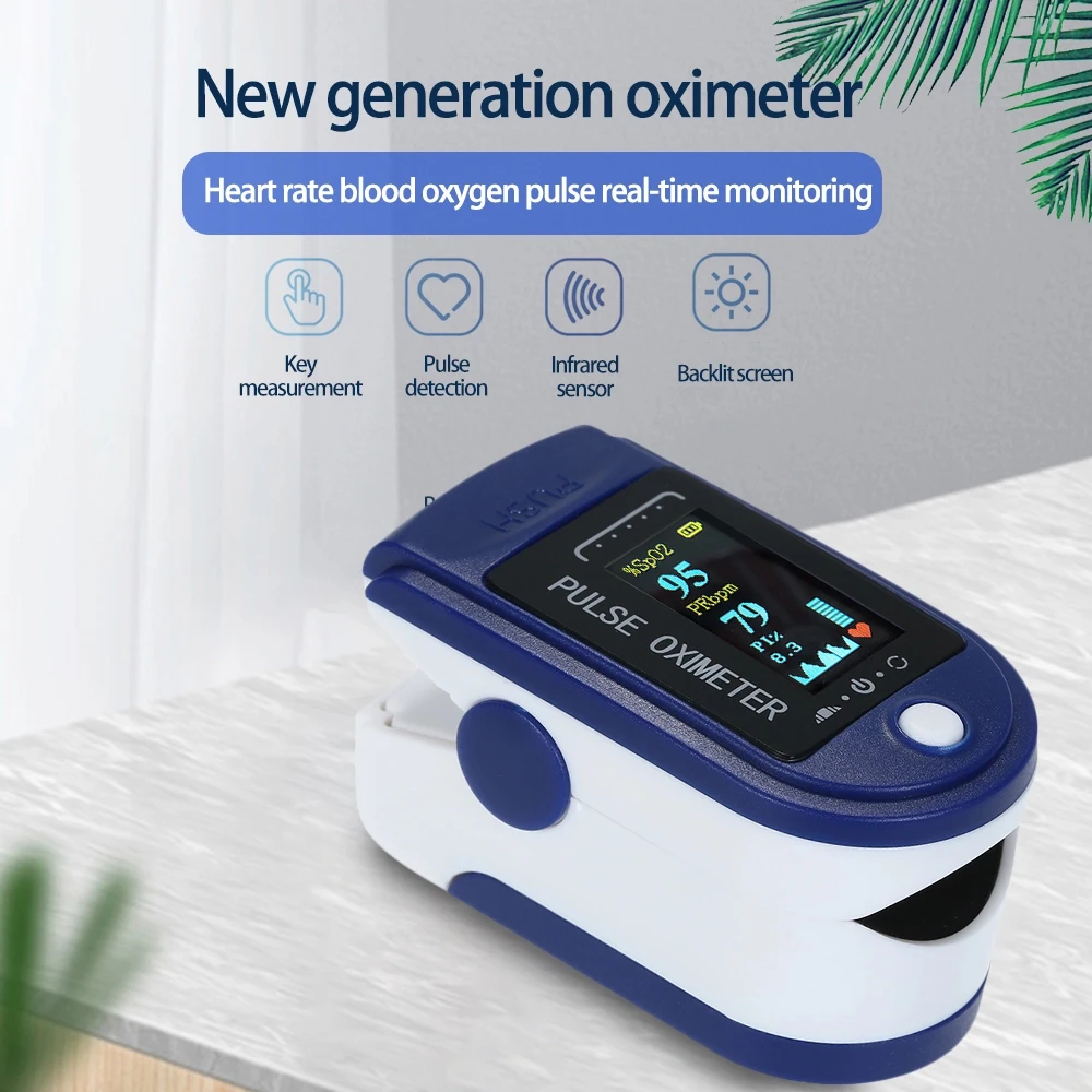 Oled Digital Screen Fingertip Pulse Oximet Blood Oxygen Meter Measurements And Pulse Pulse oxymetry